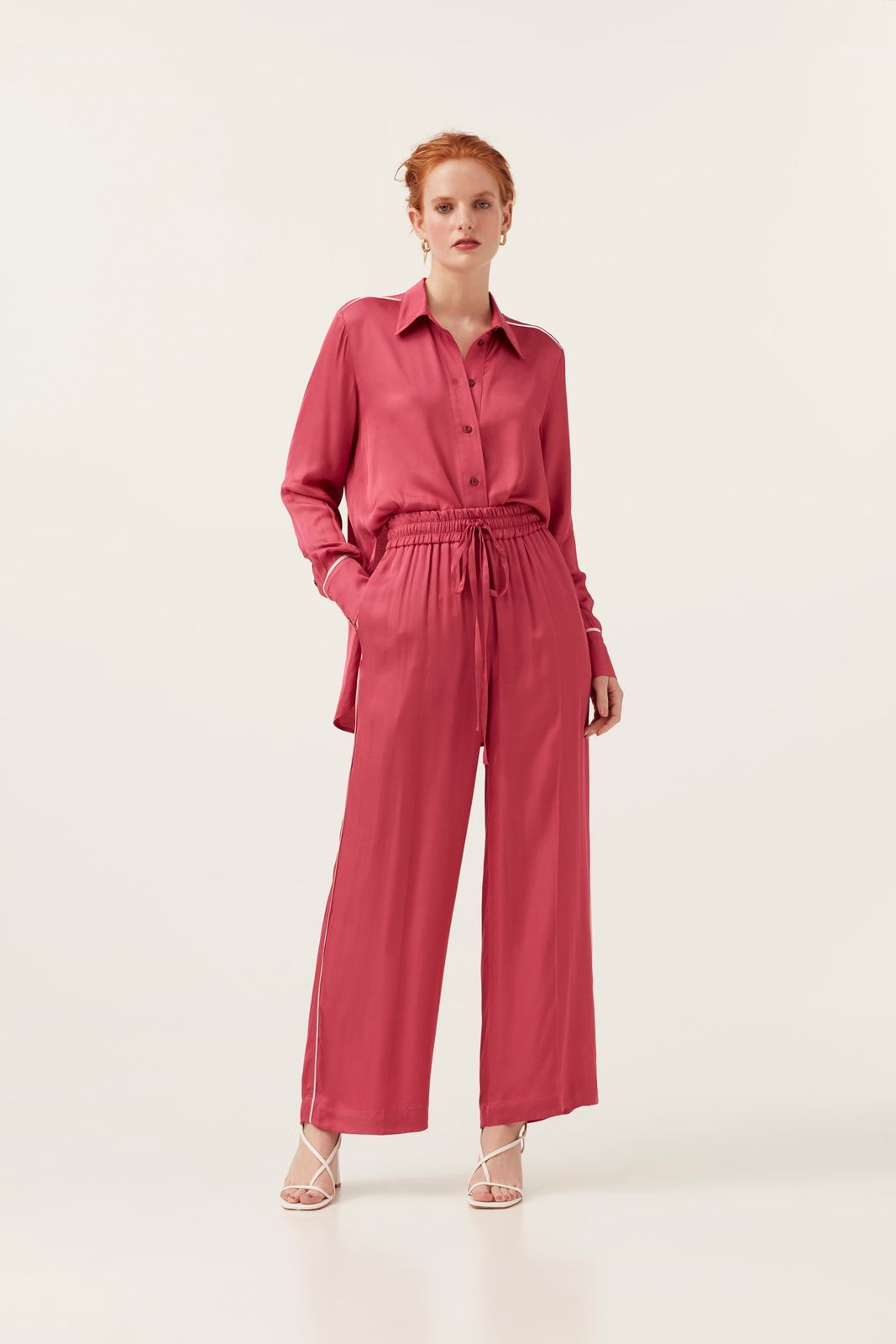 Sangria | Ecovero &amp; FSC Viscose Trouser | Pink