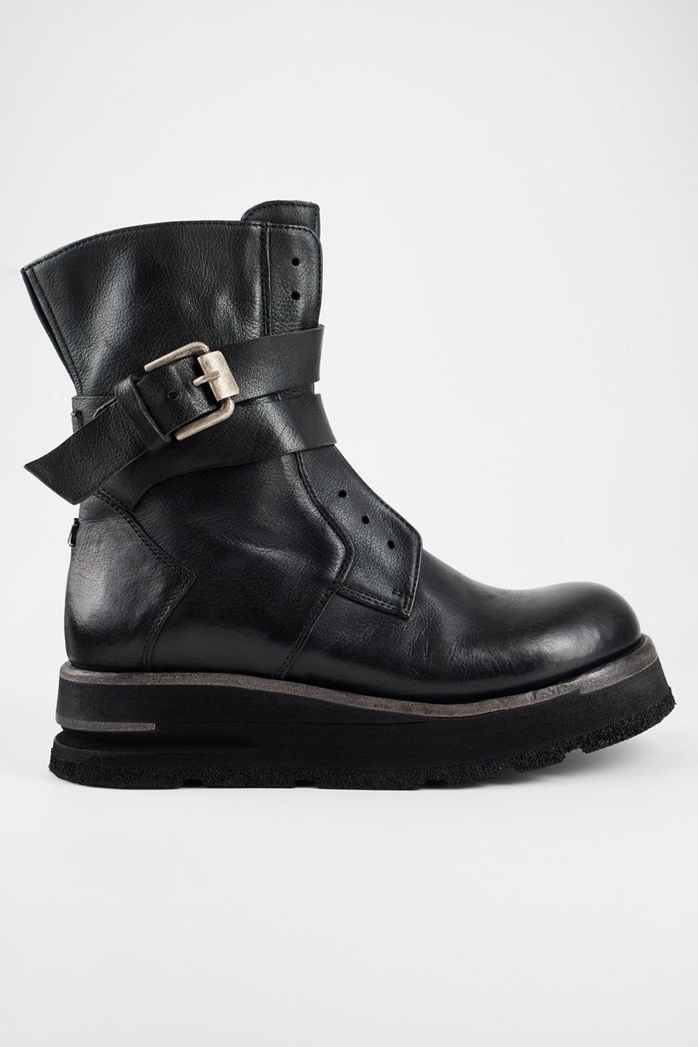 HARLEY urban-black laceless buckle bikers.