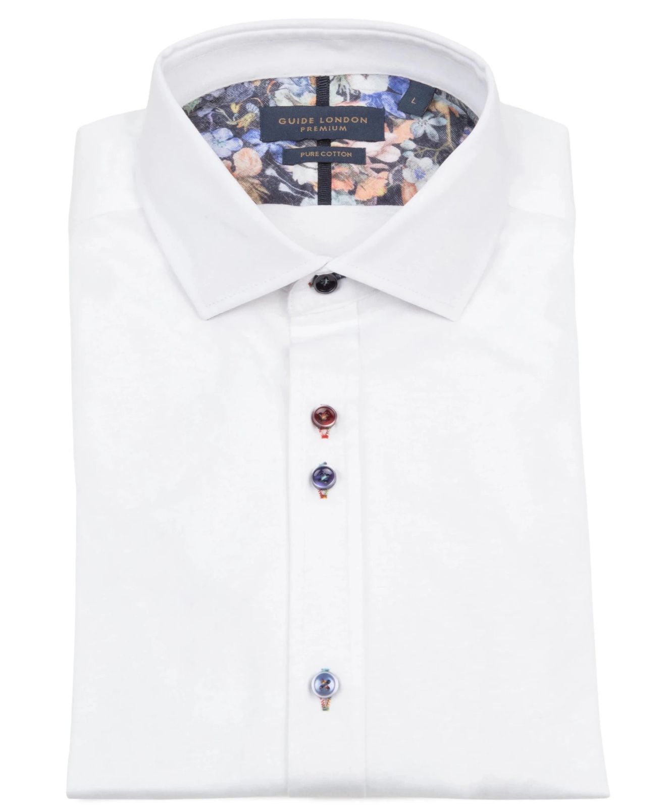 Stretchy Plain But Not Plain White Cotton Shirt