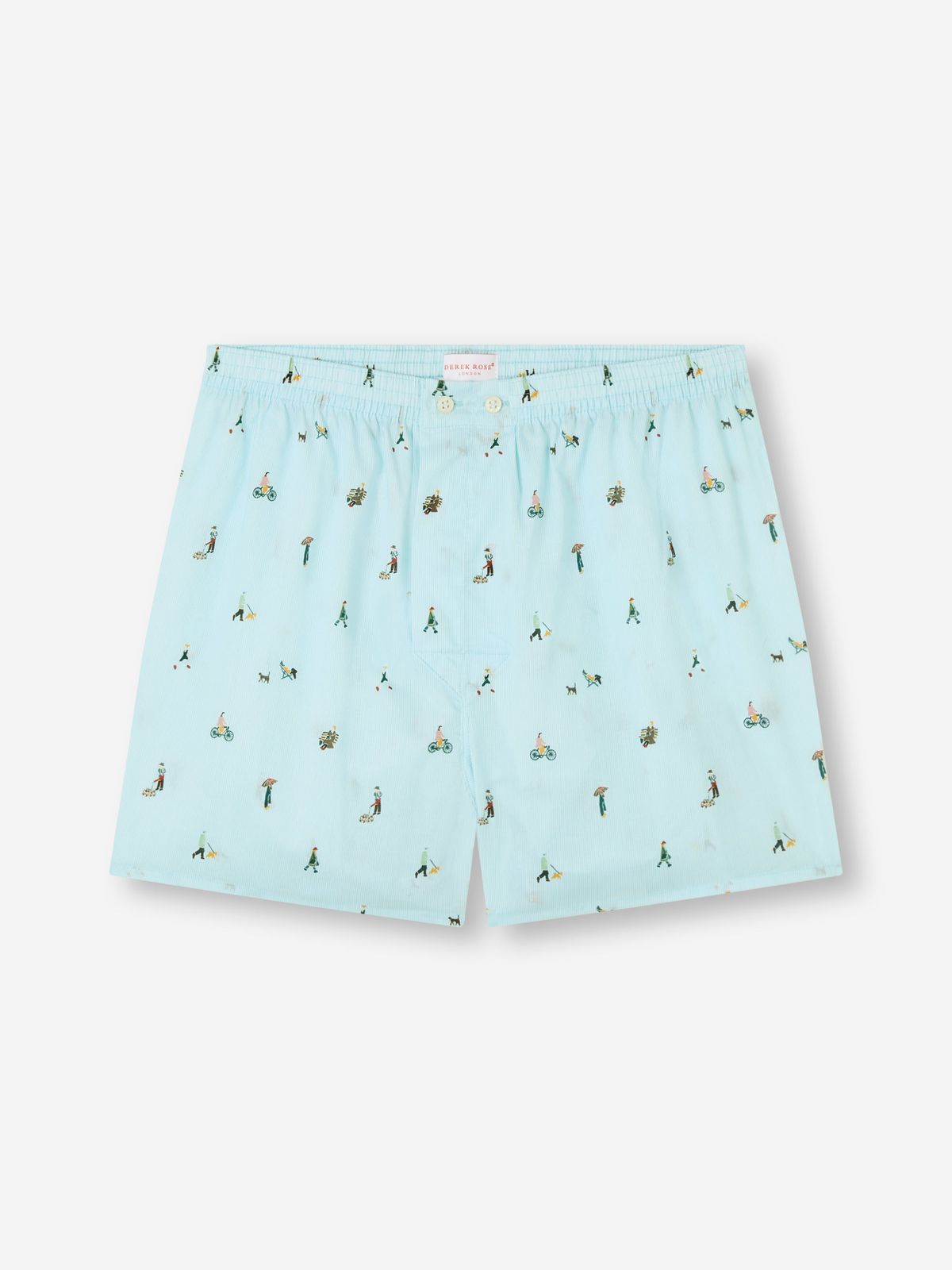 Ledbury Cotton Batiste Classic Fit Boxers Blue Stripe