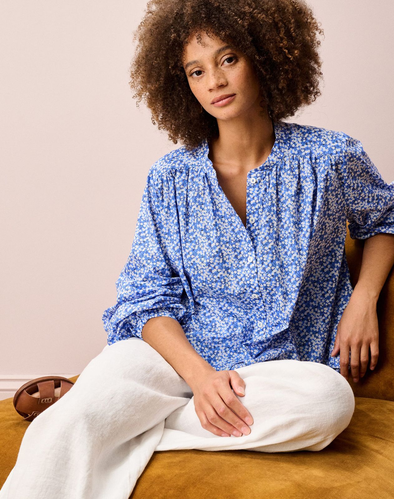 Liberty Print Organic Cotton Smock Shirt