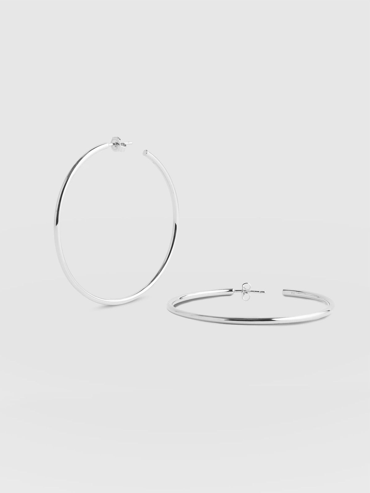 Hoop Large Earrings - Silver