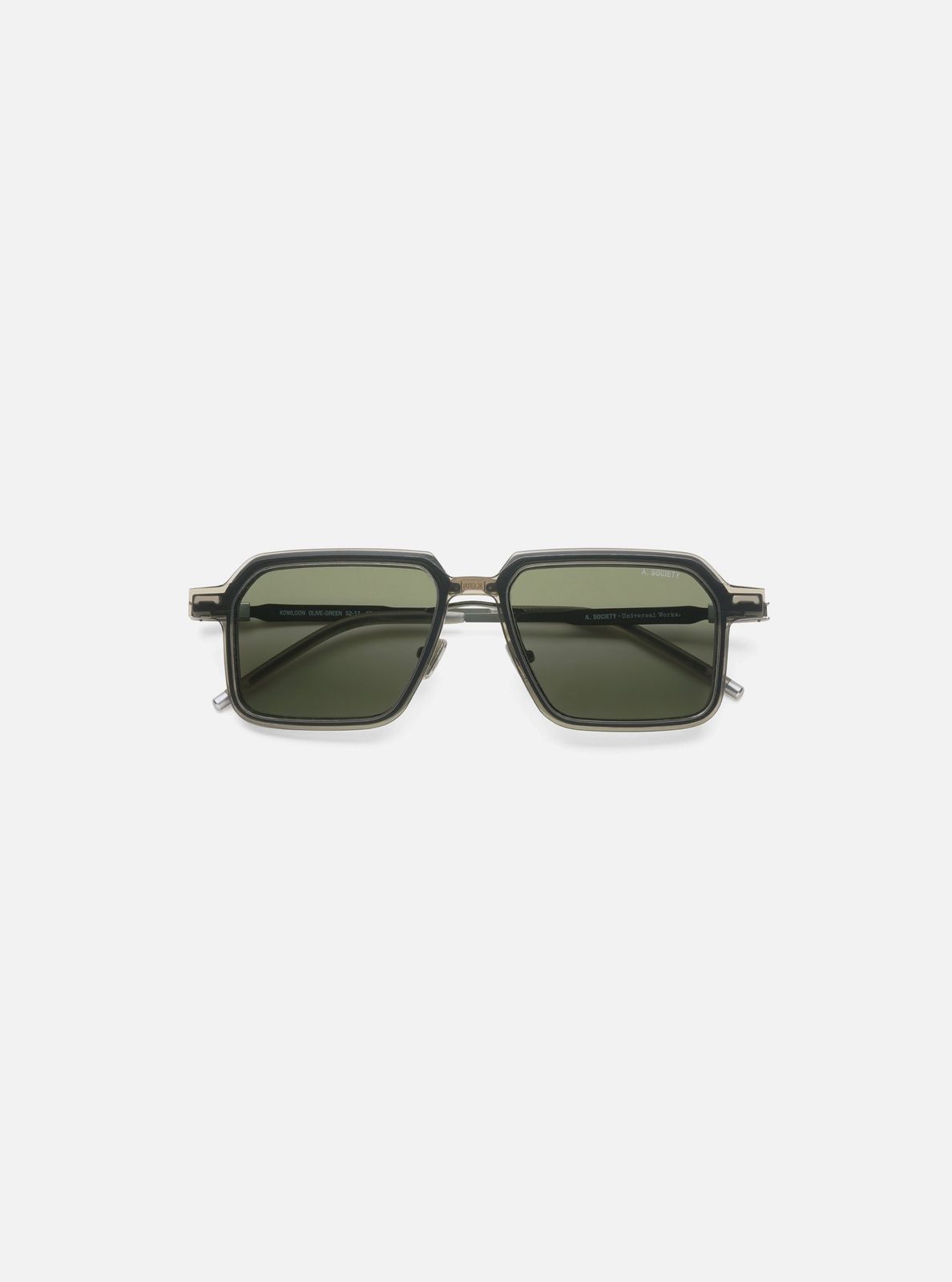 A. SOCIETY x Universal Works Olive/Green Kowloon Eyewear