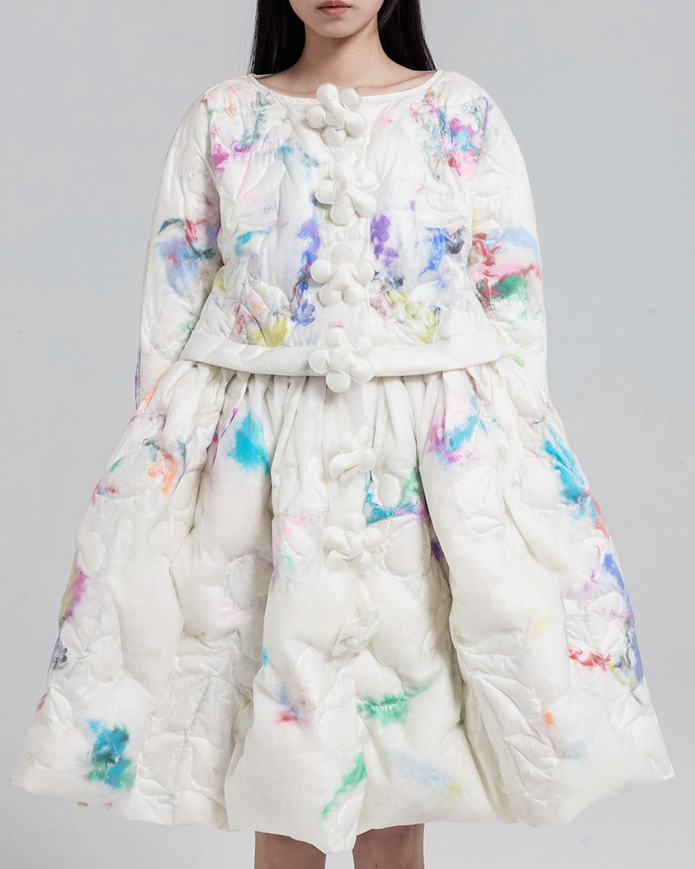 Feather Puffer Flower Jacket