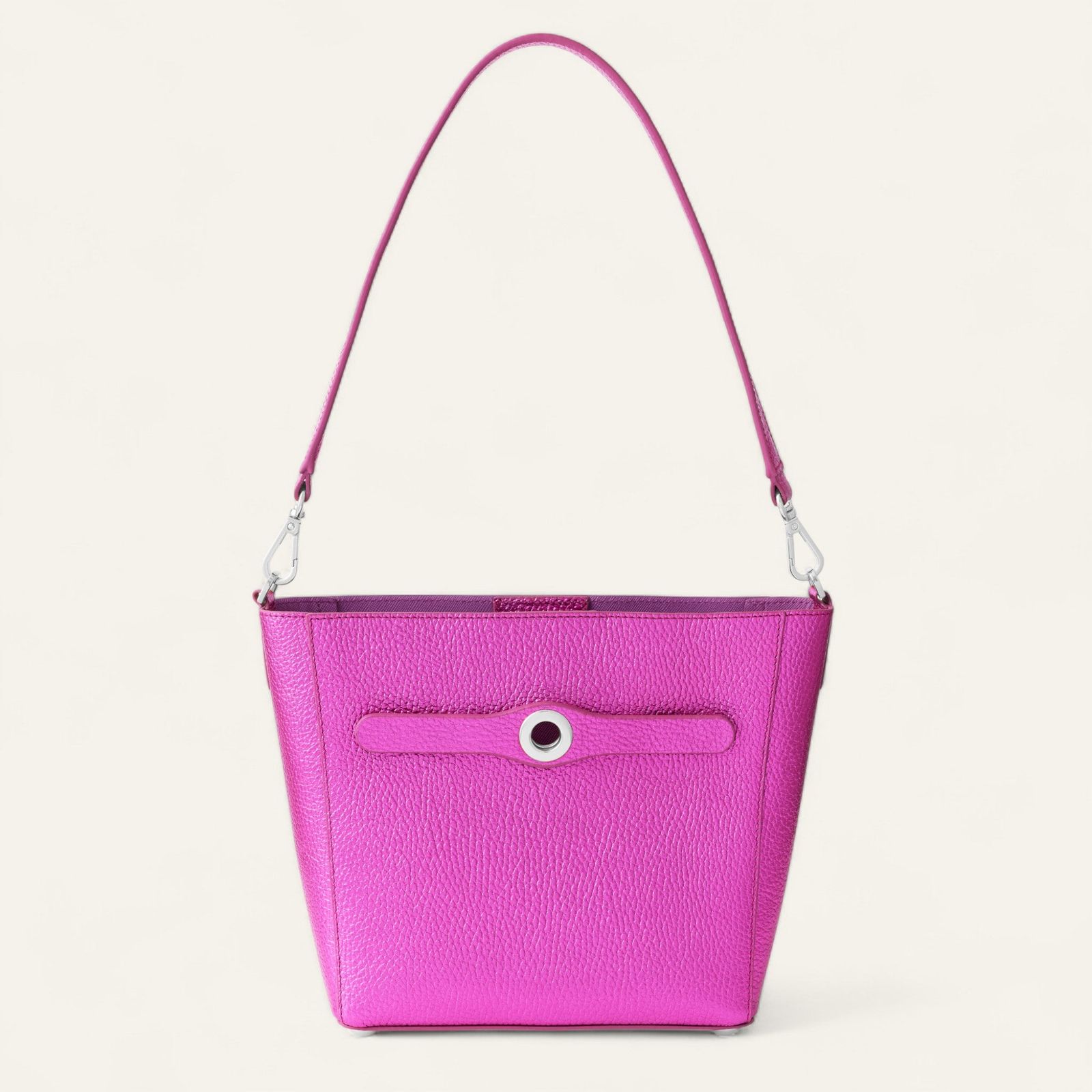 Mini S | Metallic Magenta with Silver hardware
