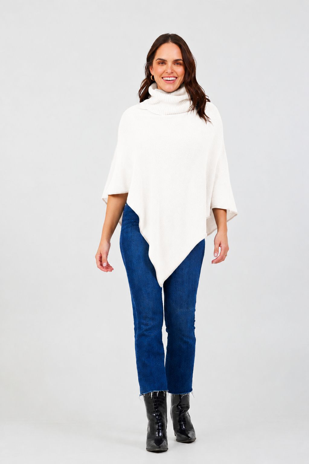 Lana Polo Neck Poncho