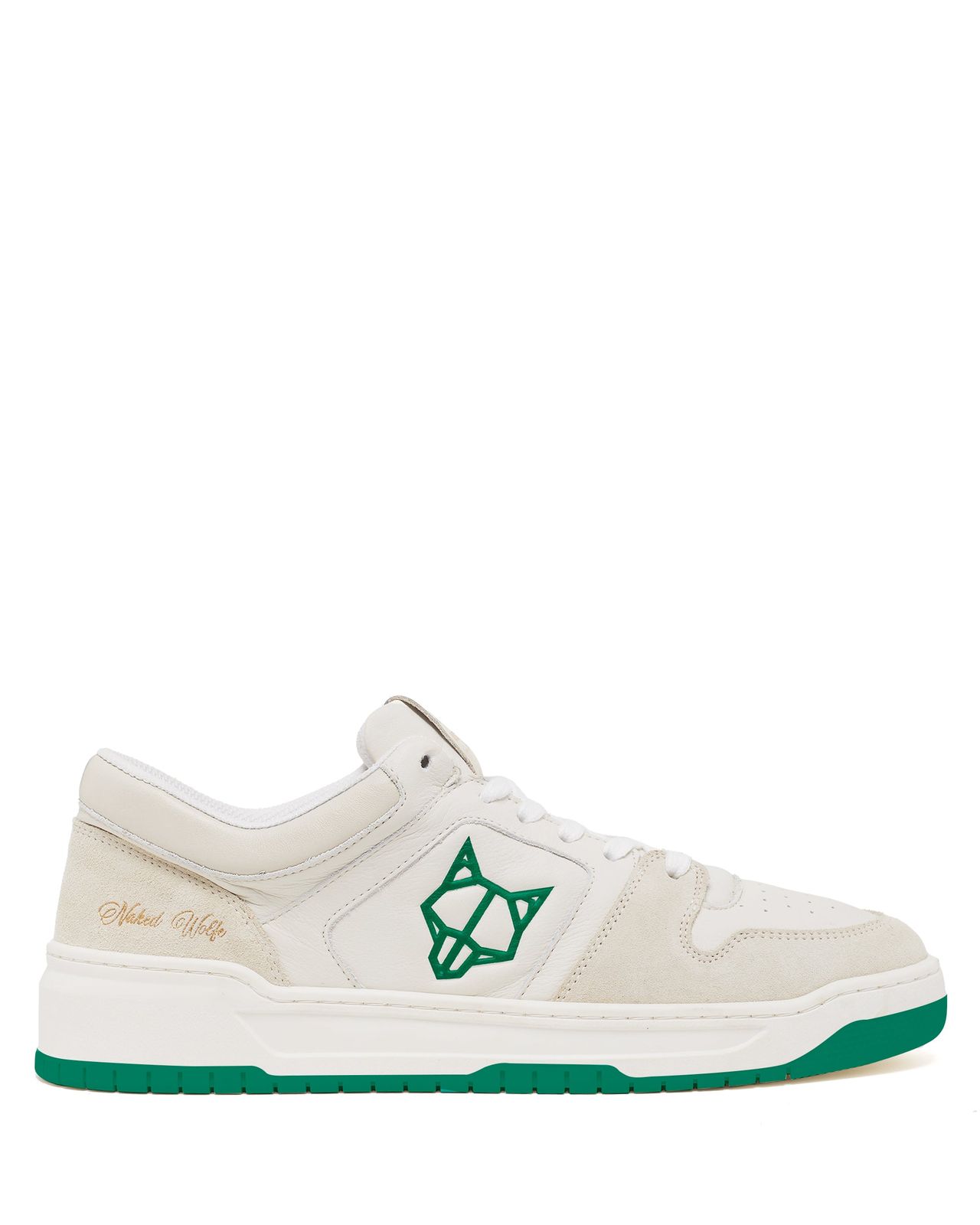 CM-01 Off White/ Green Leather Suede Combo