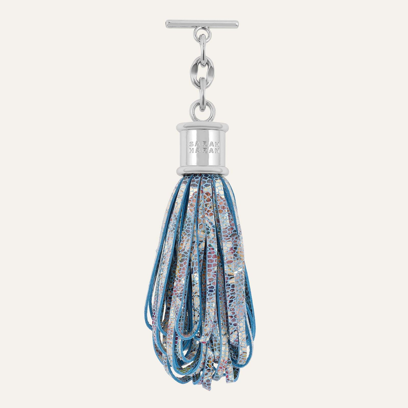 Lantern Tassel | Petal Mosaic with Silver hardware