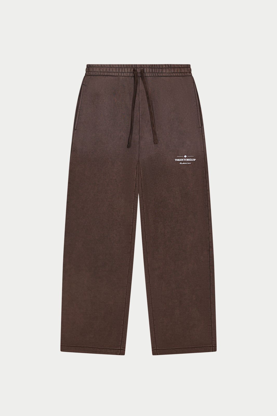 SPRAY WASH COPYRIGHT MULTI GRAPHIC JOGGERS - BROWN