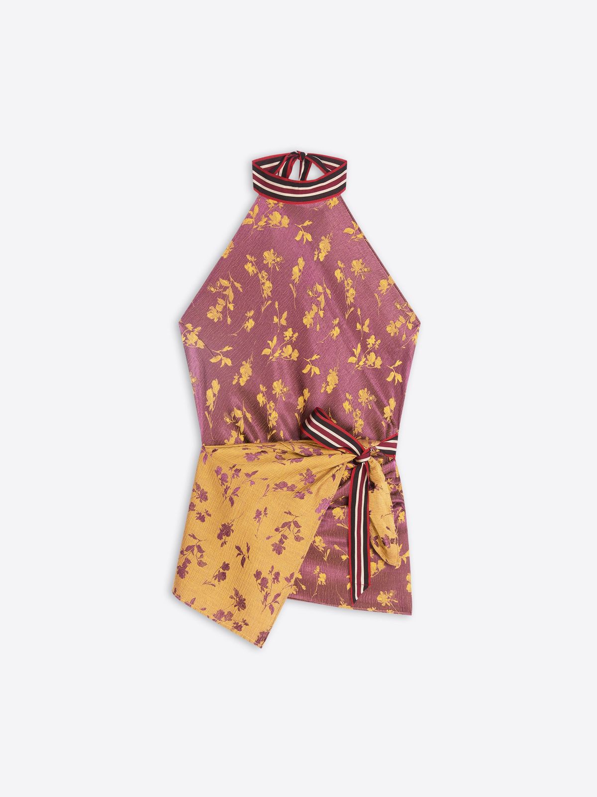 Jacquard wrap top