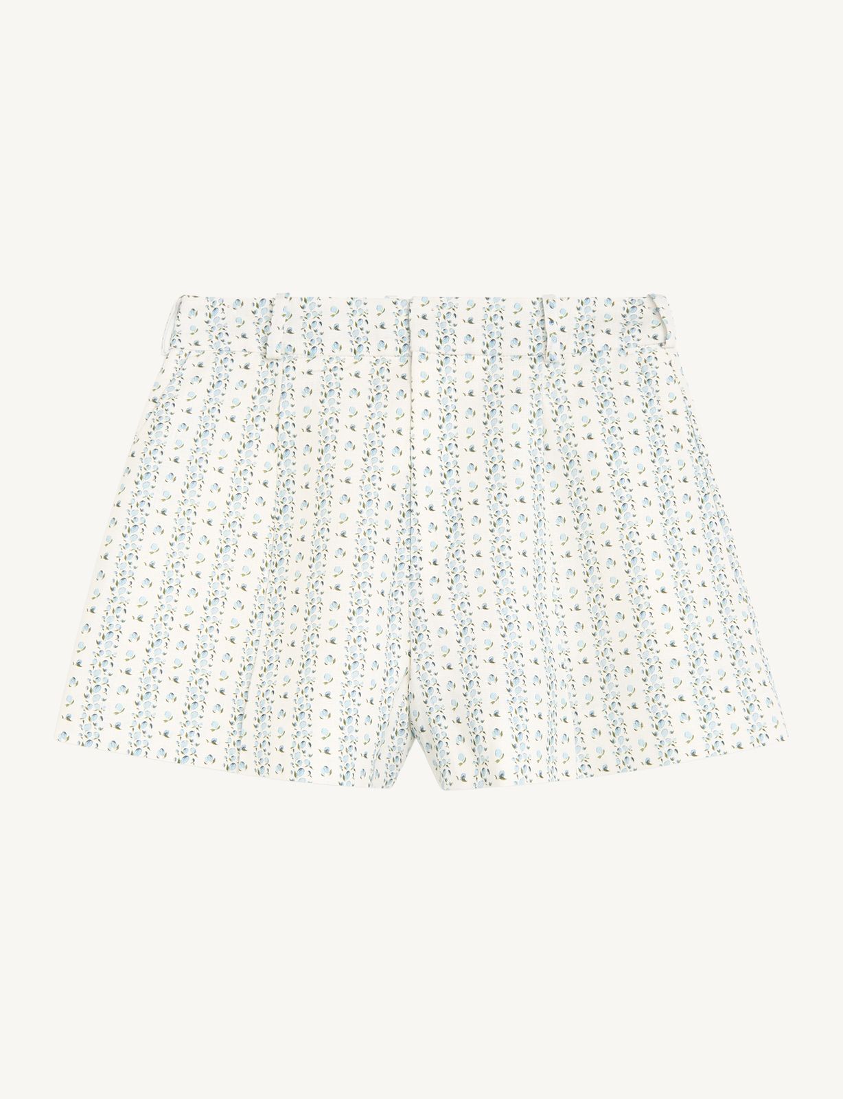 Penn Tailored Short: Linen, Plum Print