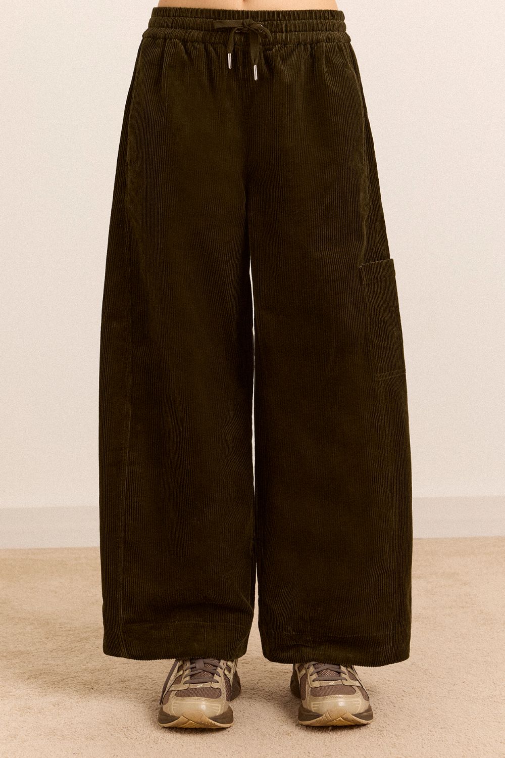 Felix Cord Trouser - Dark Olive