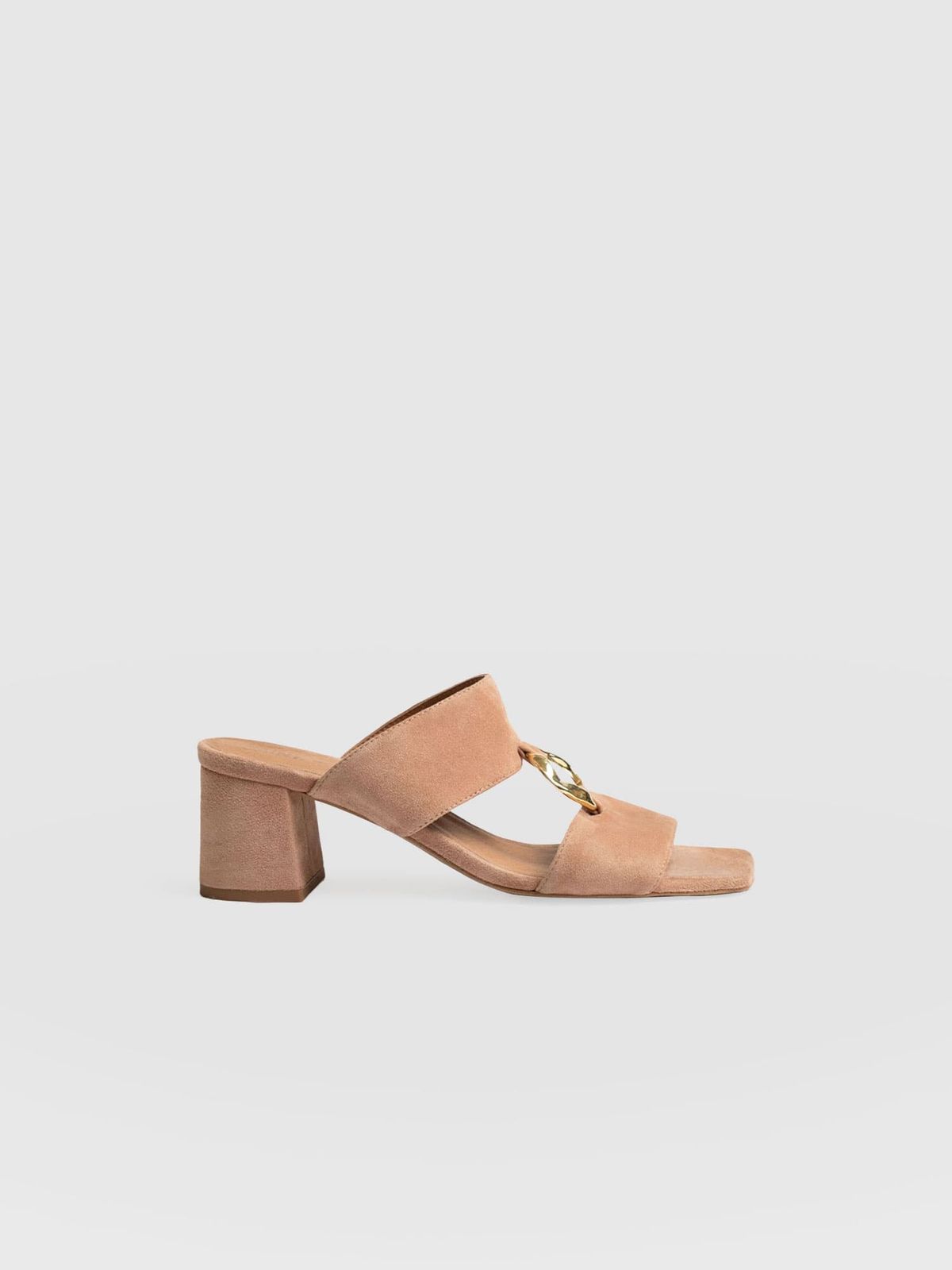 Vivienne Heeled Mules - Blush
