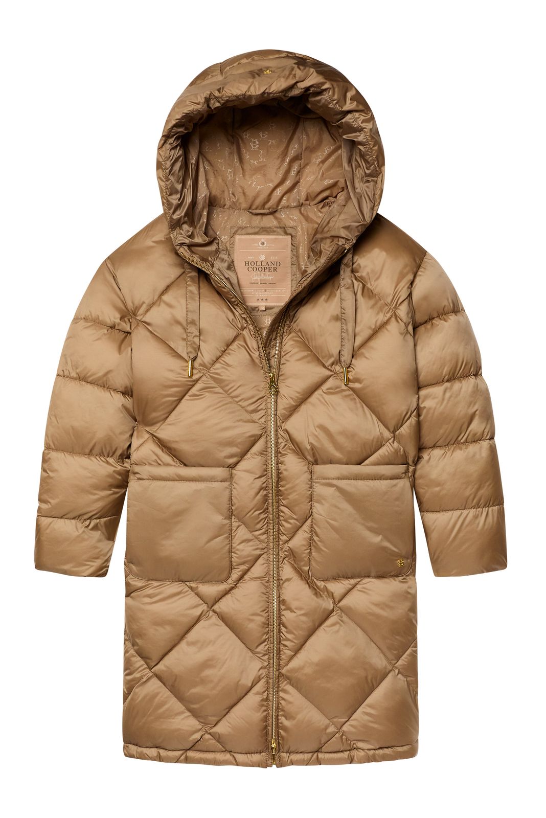 Mid-length Quilted Coat (whisky)