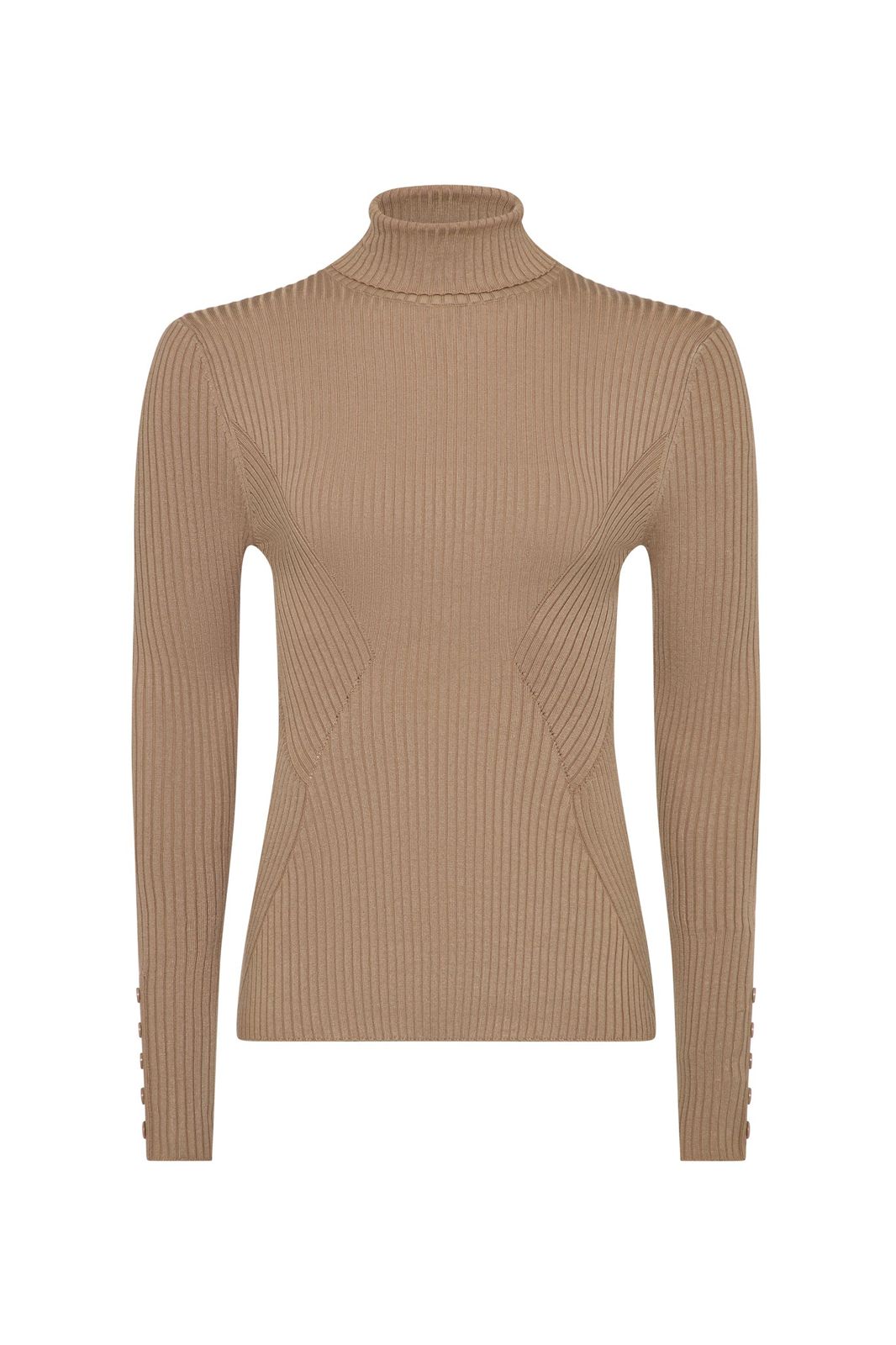 Bella Camel Roll Neck Sweater