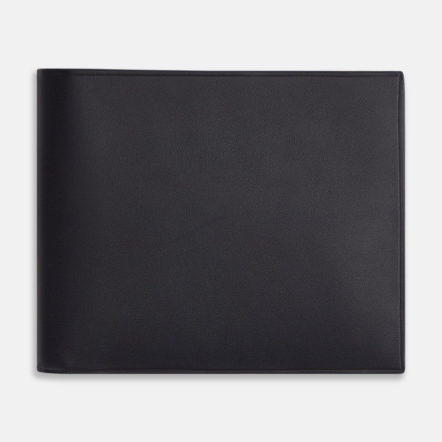 Navy Leather Bi-Fold Wallet
