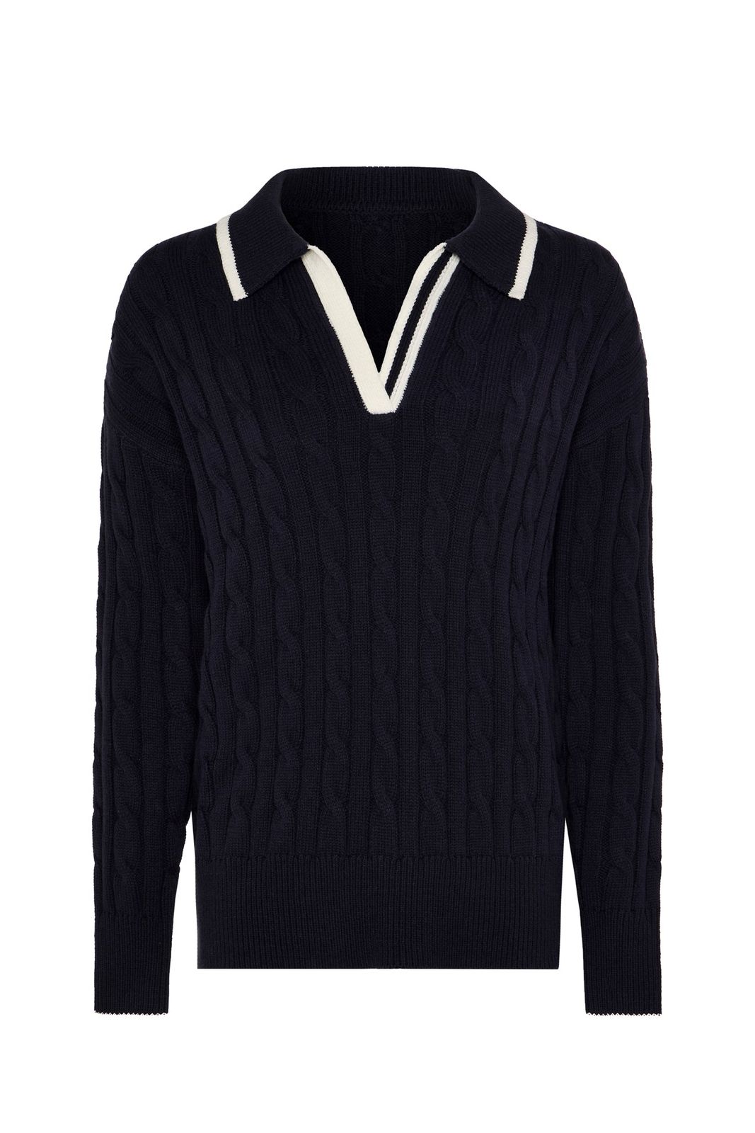Ottie Collared Navy Sweater