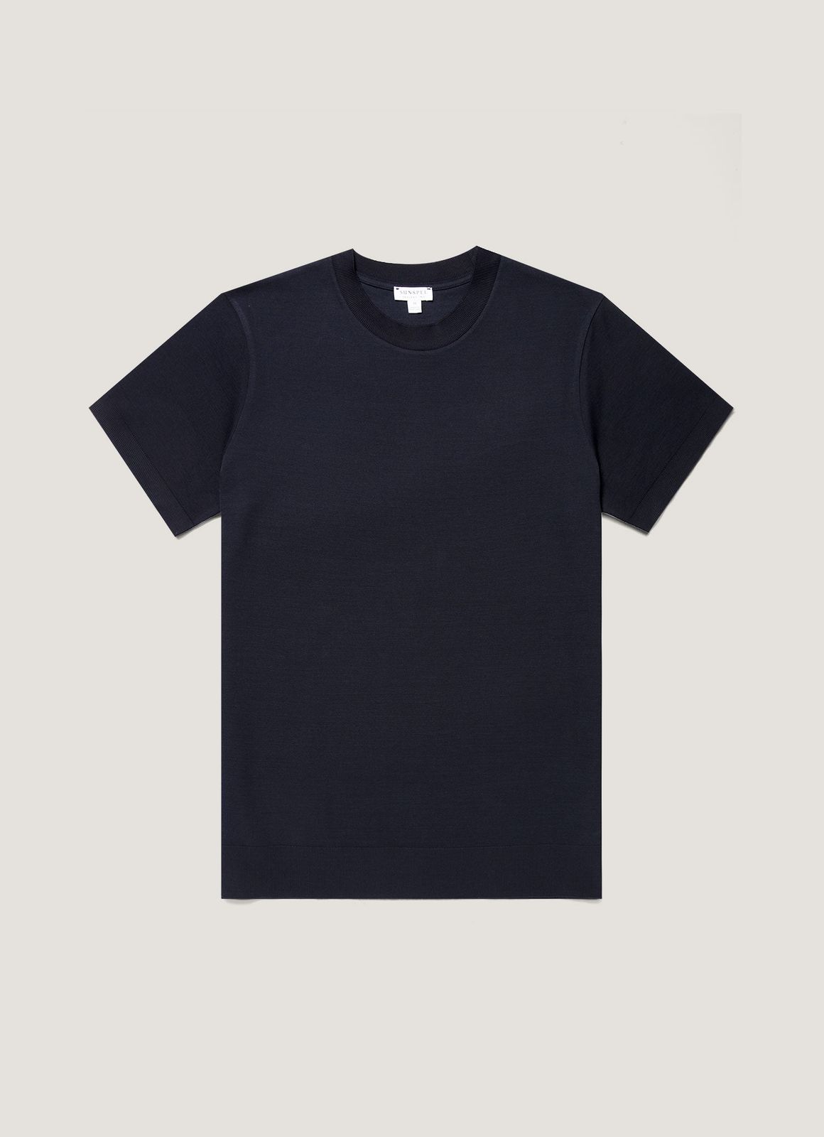 Men's Cotton Piqué T-shirt in Midnight Navy