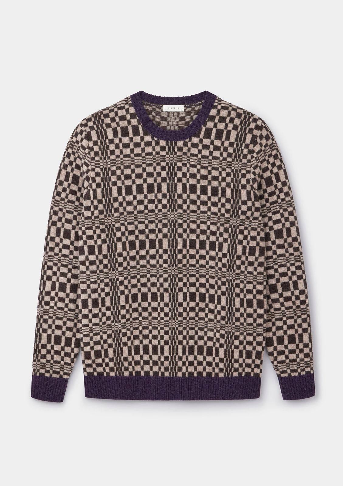 Driftwood Plaid Fair-Isle Crew Neck Jumper