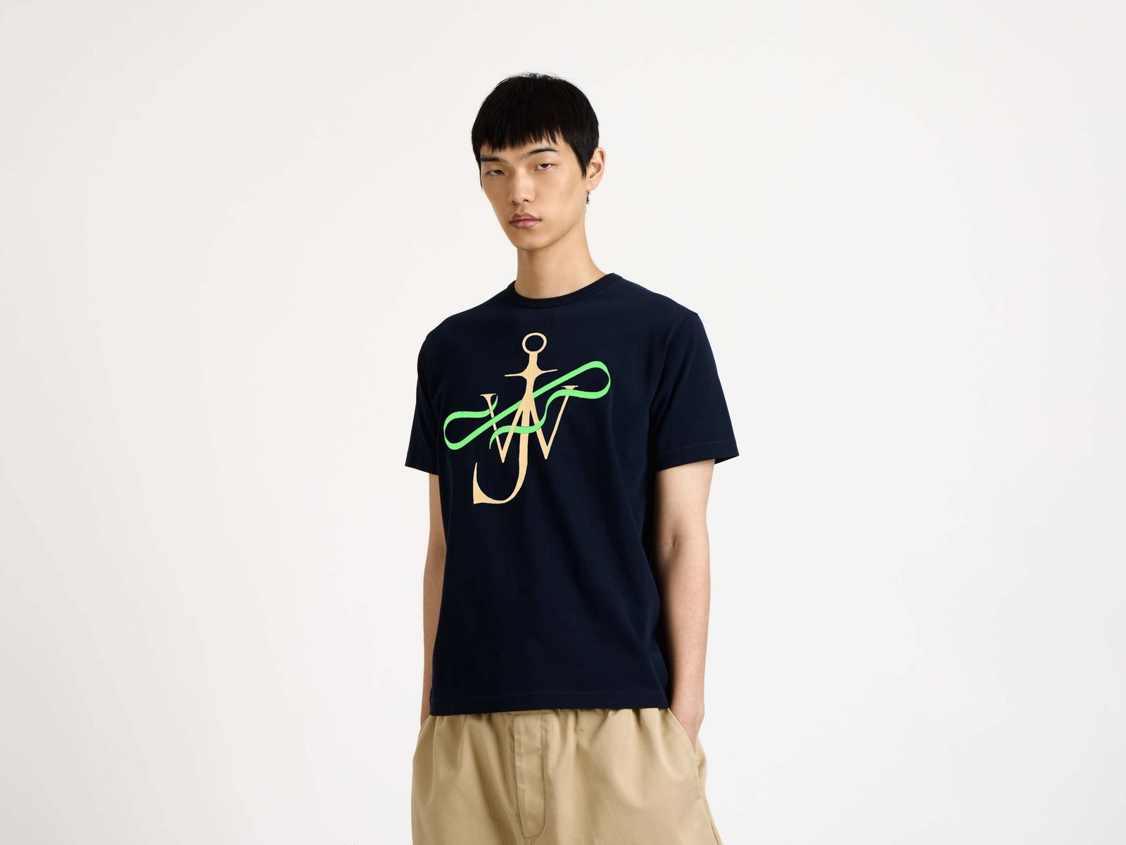 MENS RIBBON ANCHOR T-SHIRT IN NAVY
