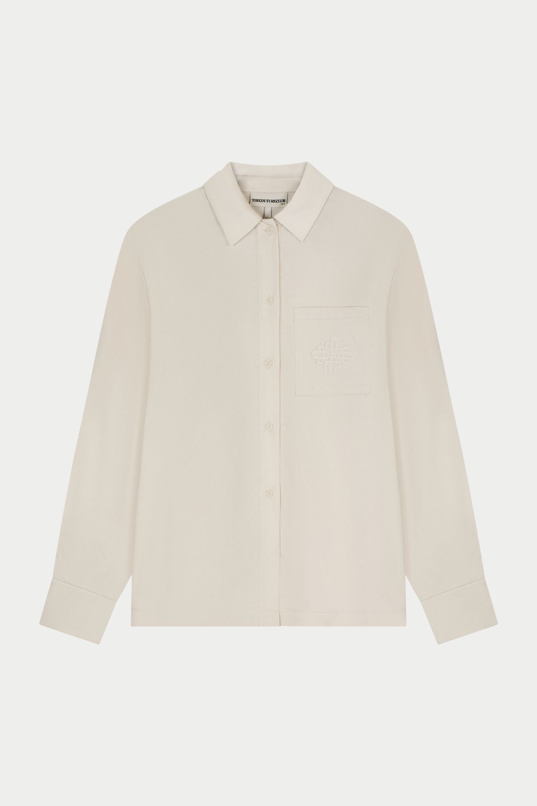 TIE BACK SATIN SHIRT - IVORY