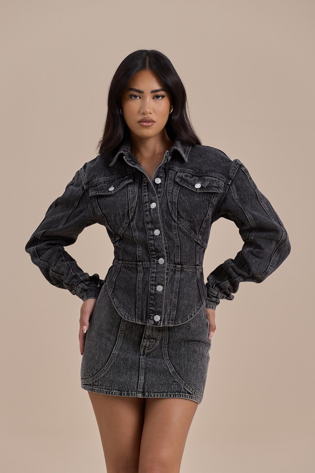 ALIX MINI SKIRT | DARK WASH DENIM