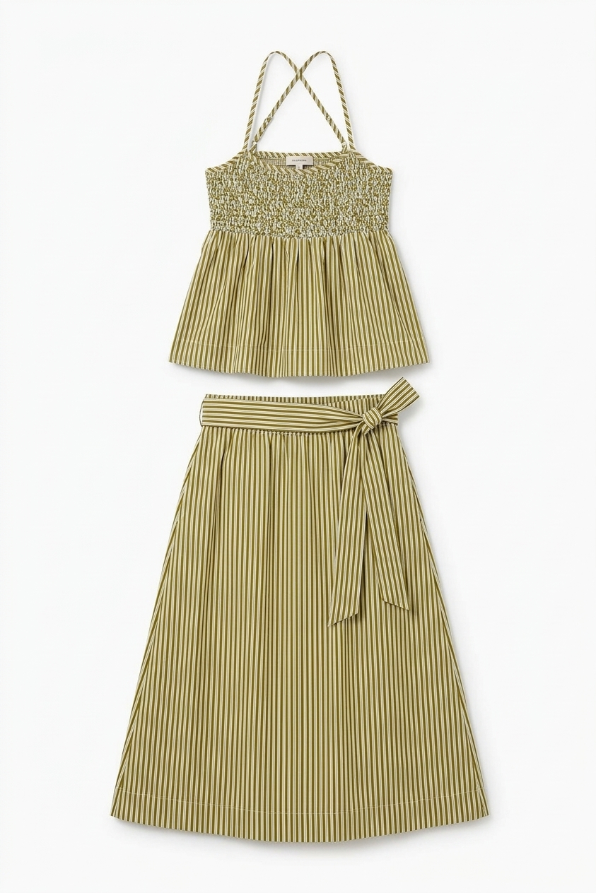 Dinah Cami - Green Stripe