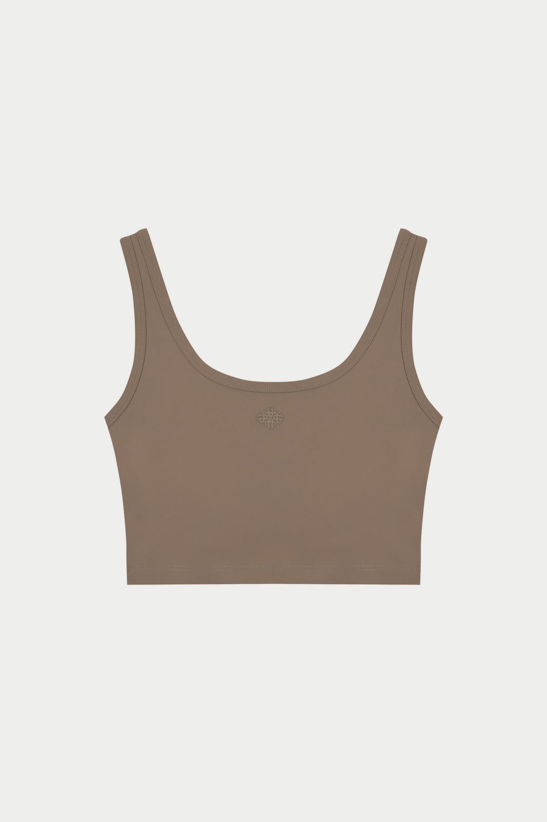 SCULPTING STRETCH EMBLEM SPORTS BRA - COCOA