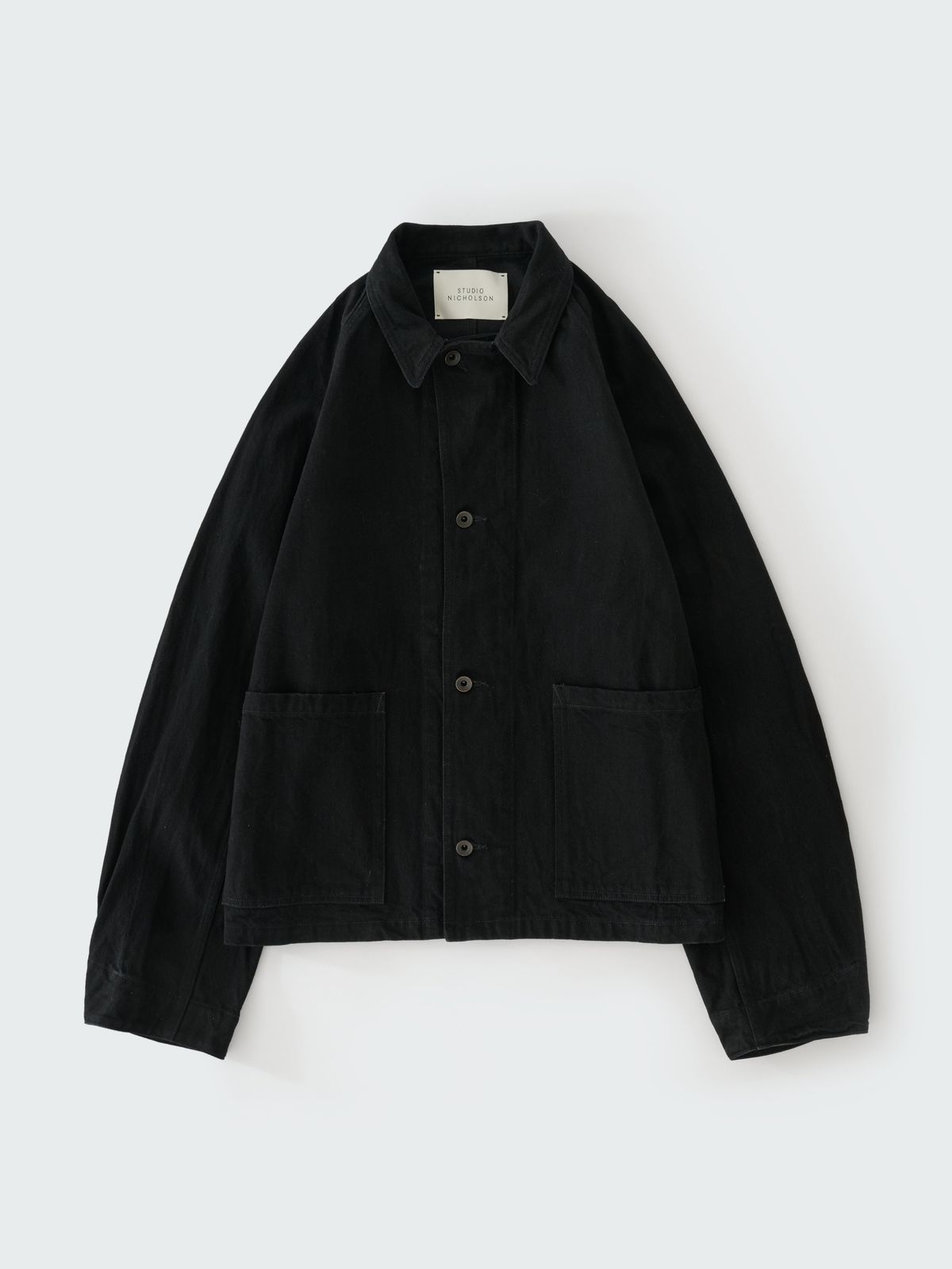 Coggan Crinkle Denim Jacket In Black