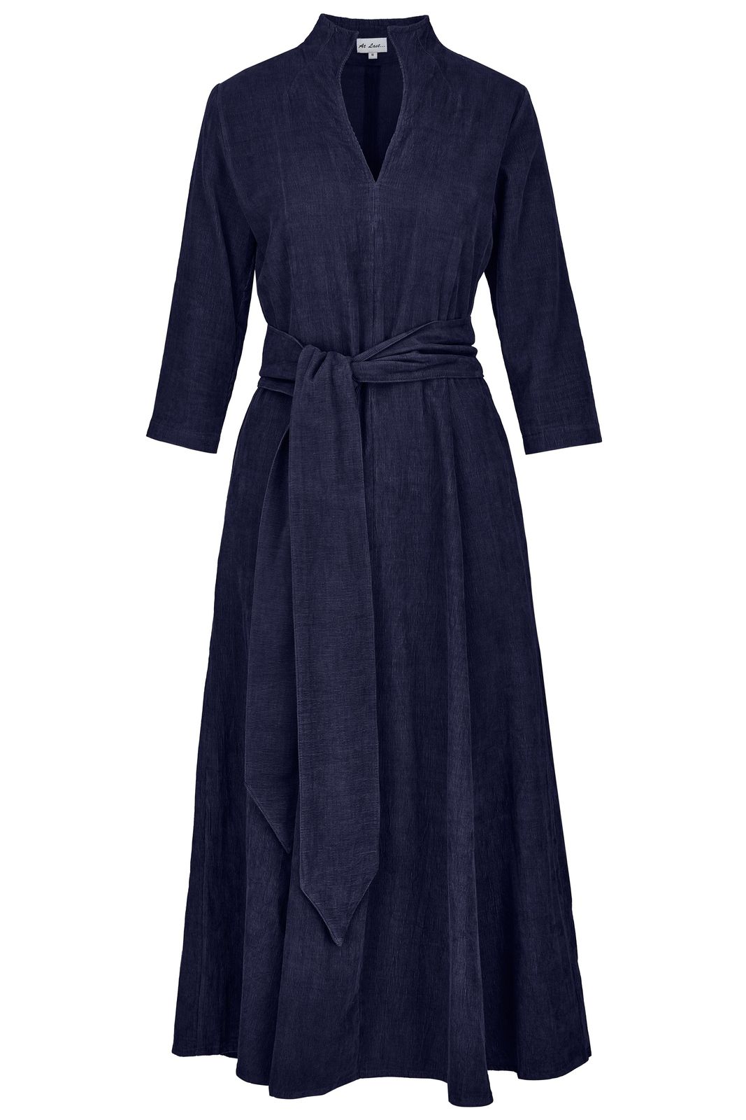 Chelsea Corduroy Midi Dress In Navy