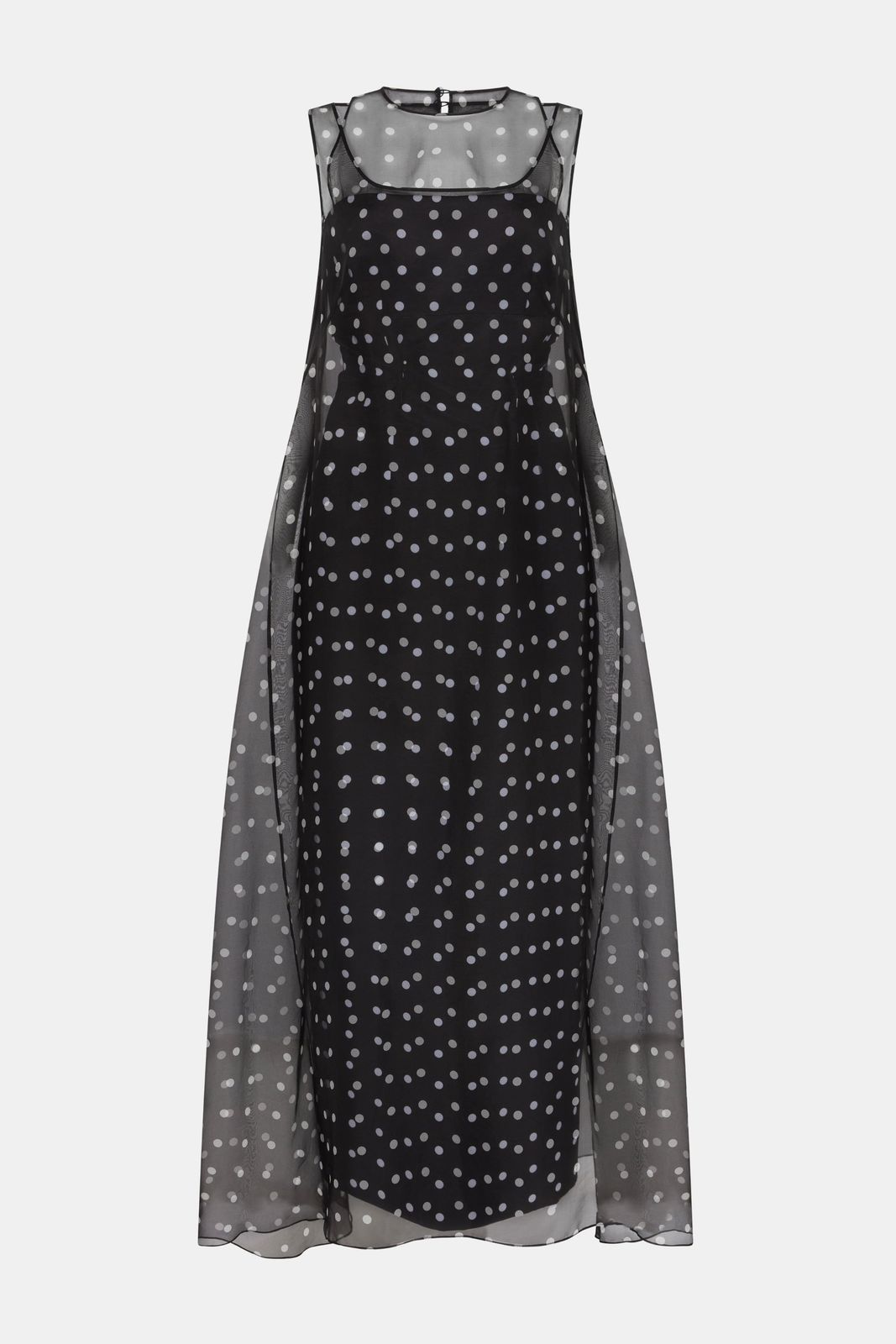 Selina Dress In Polka Dot Tafetta And Organza