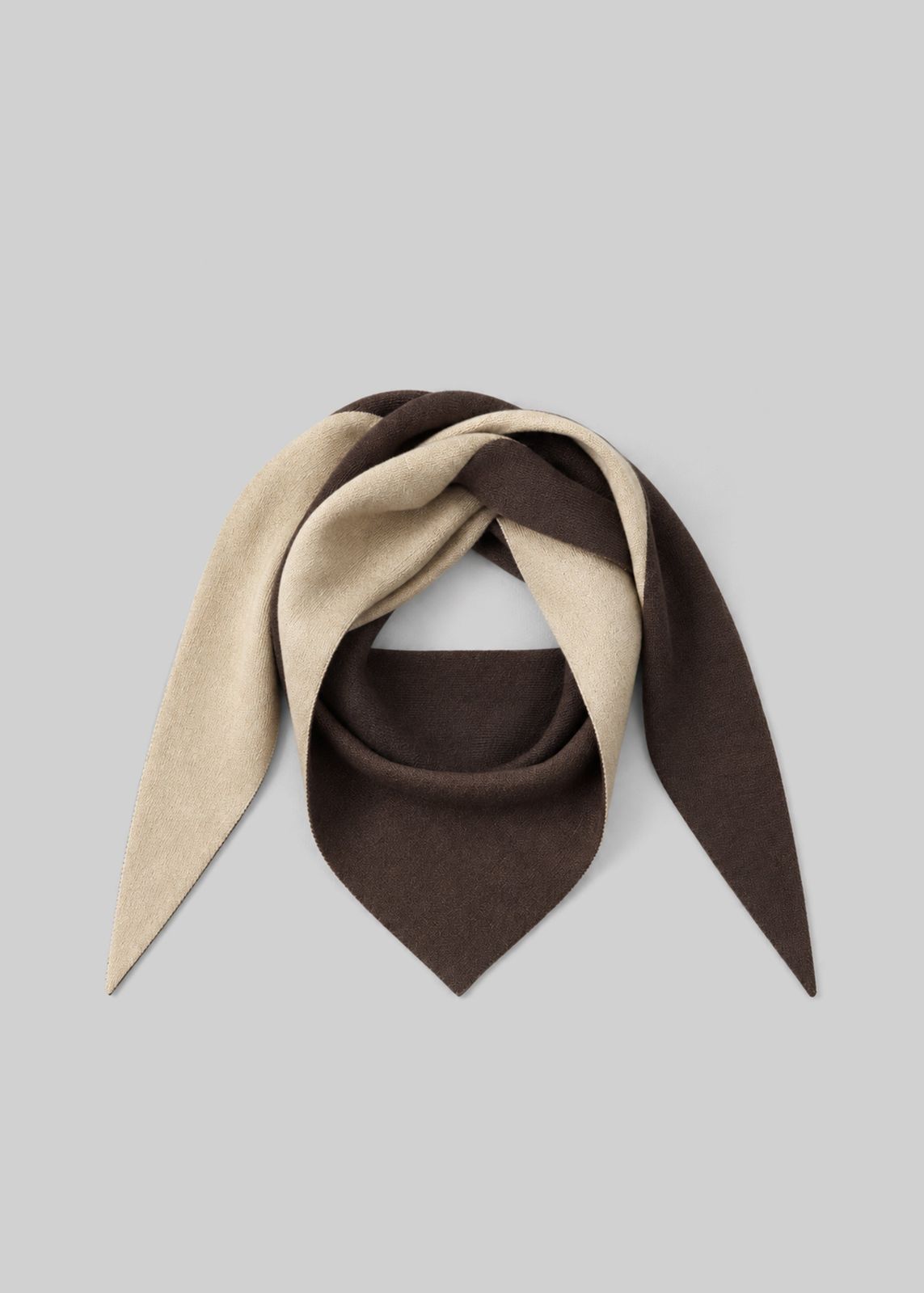 Nella Reversible Scarf - Beige/brown