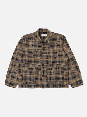 Navy Patch Check Fleece Rams Jacket