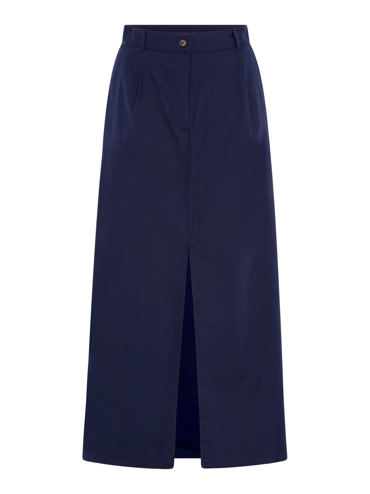 Olive A Line Midi Skirt In Navy