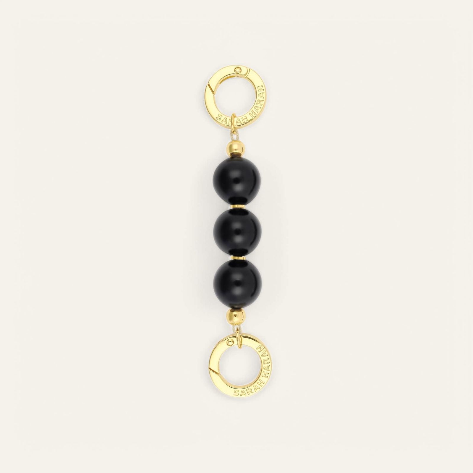 Aurora Strap Extenders | Black with Gold hardware Single