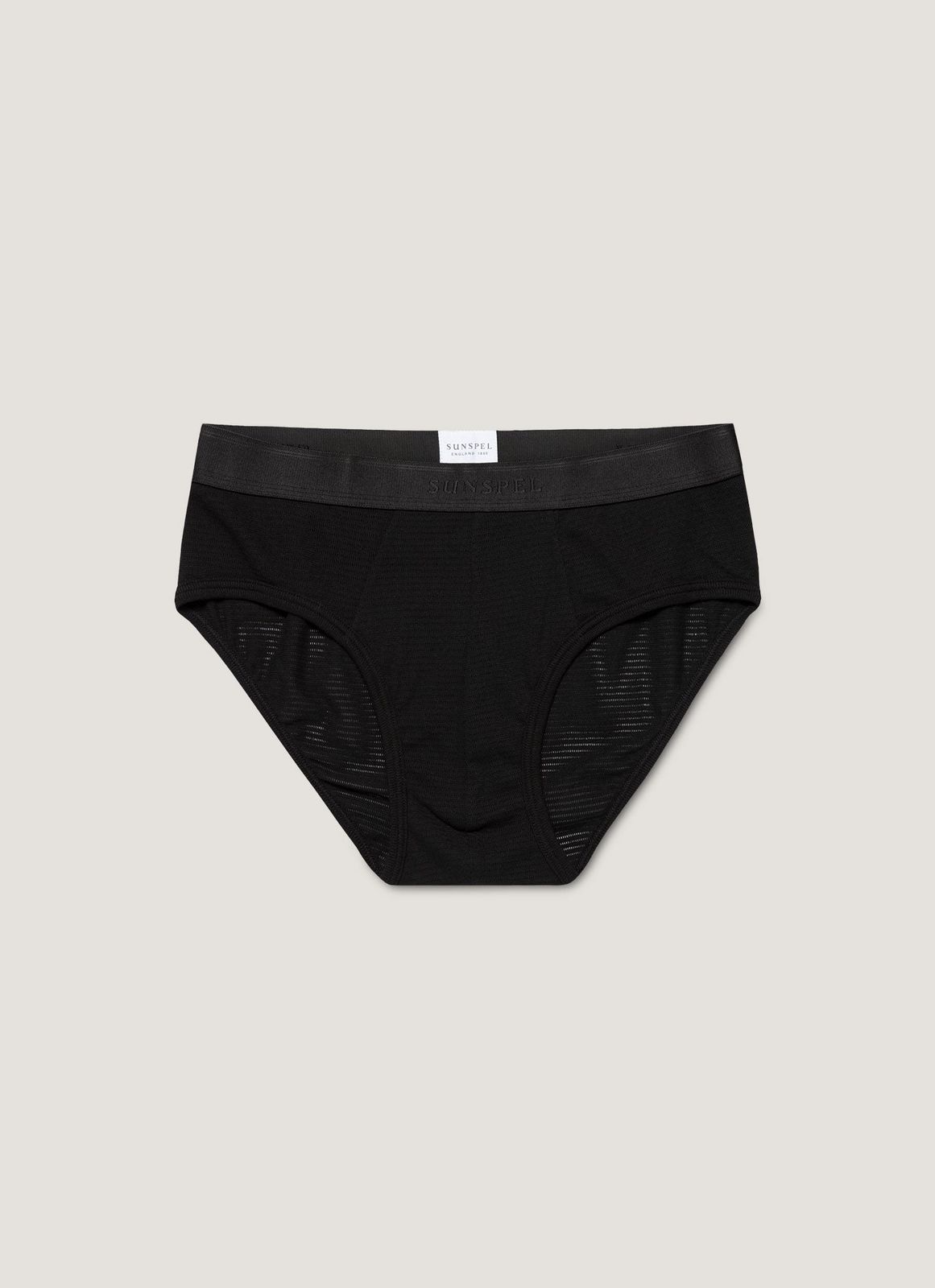 Men's Cellular Cotton Briefs in Black