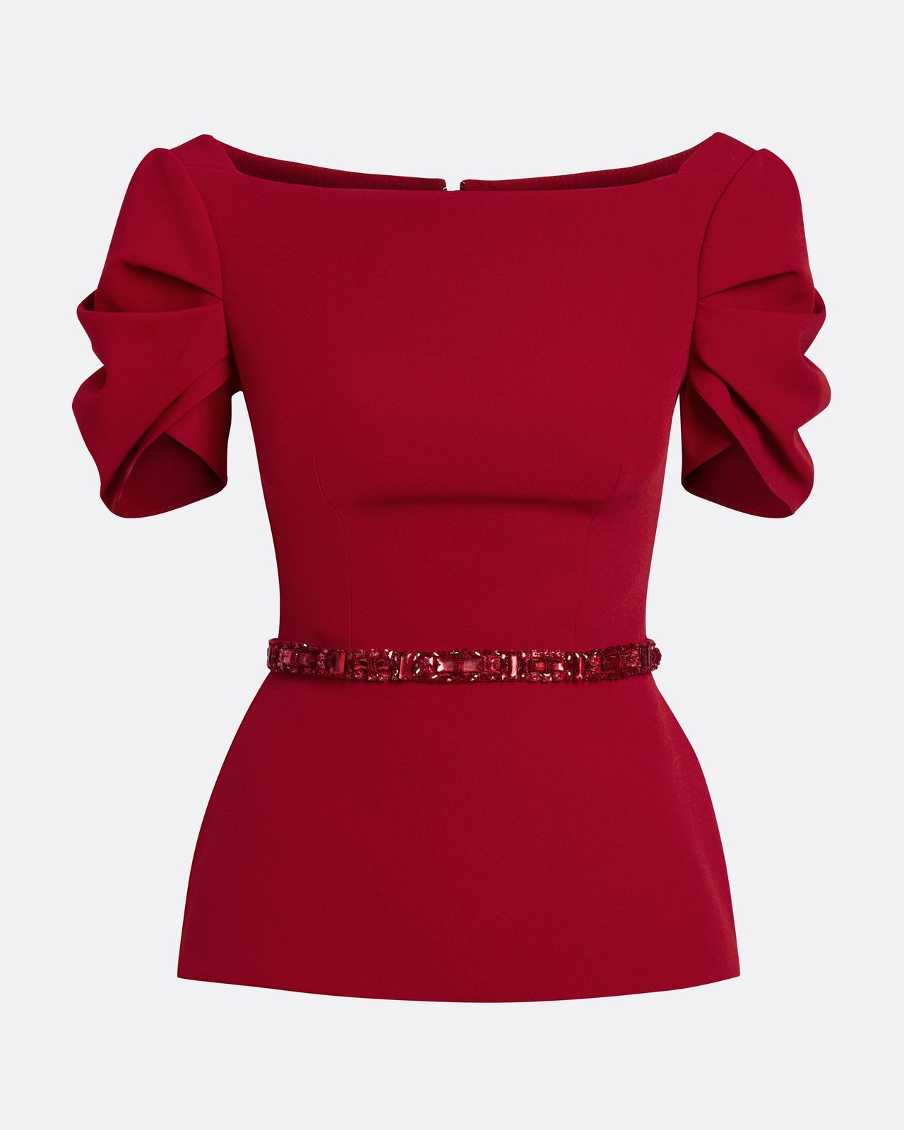 Ivana Top & Jonia Belt In Azalea Red With Multi-reds