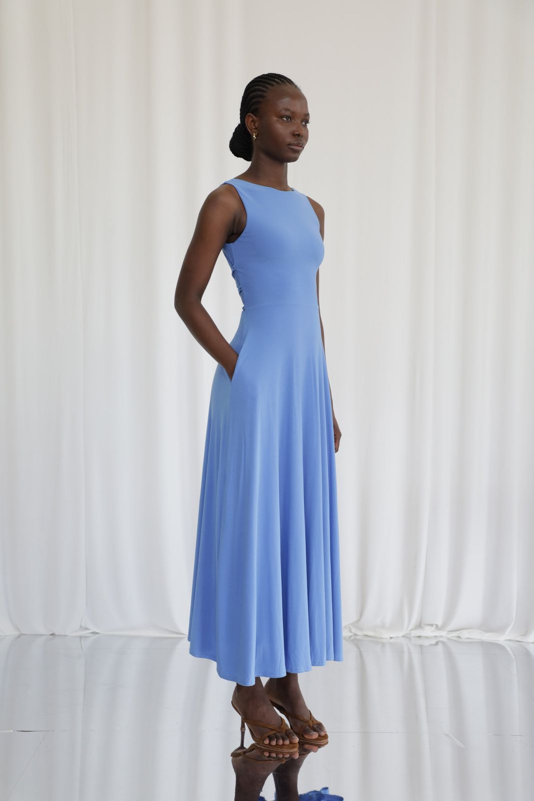 Juni Reversible Neckline Maxi Dress
