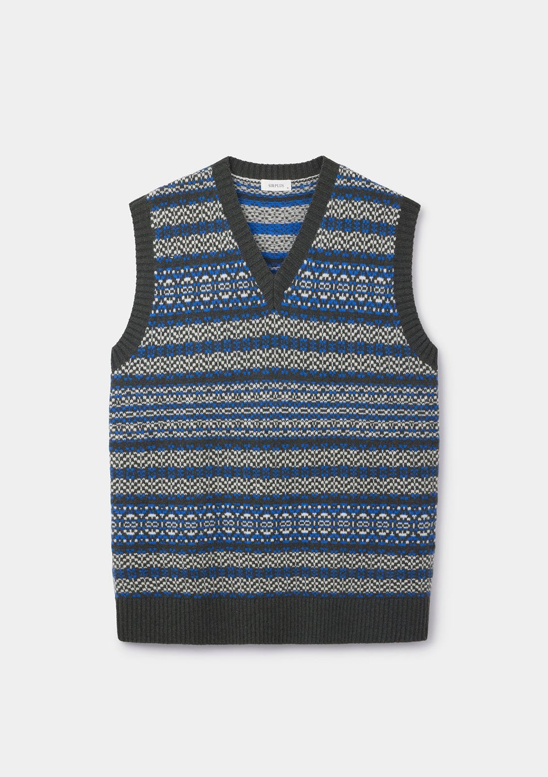 Seaweed Blue Tides Fair-Isle Vest