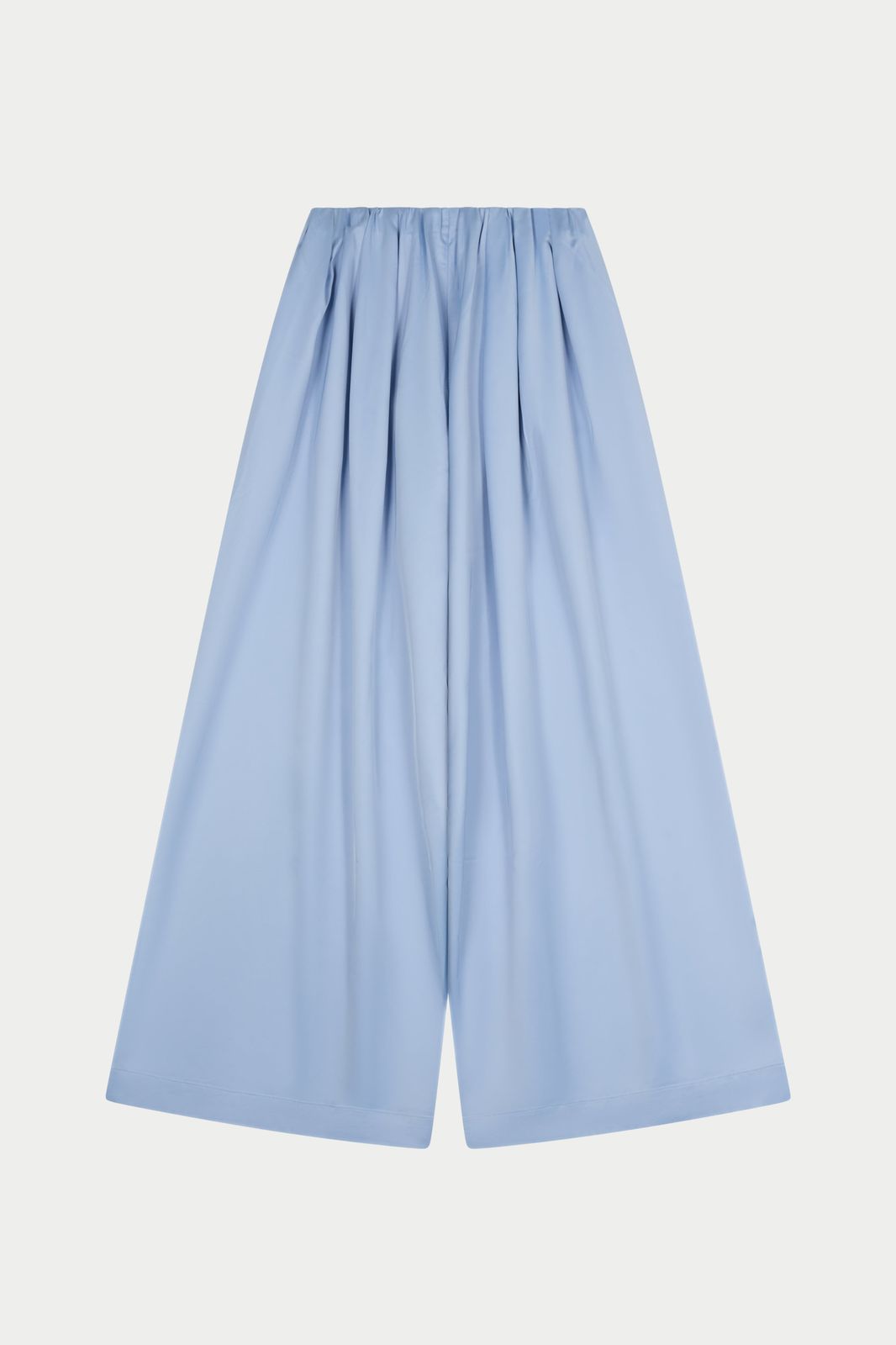 SATIN WIDE LEG TROUSERS - POWDER BLUE
