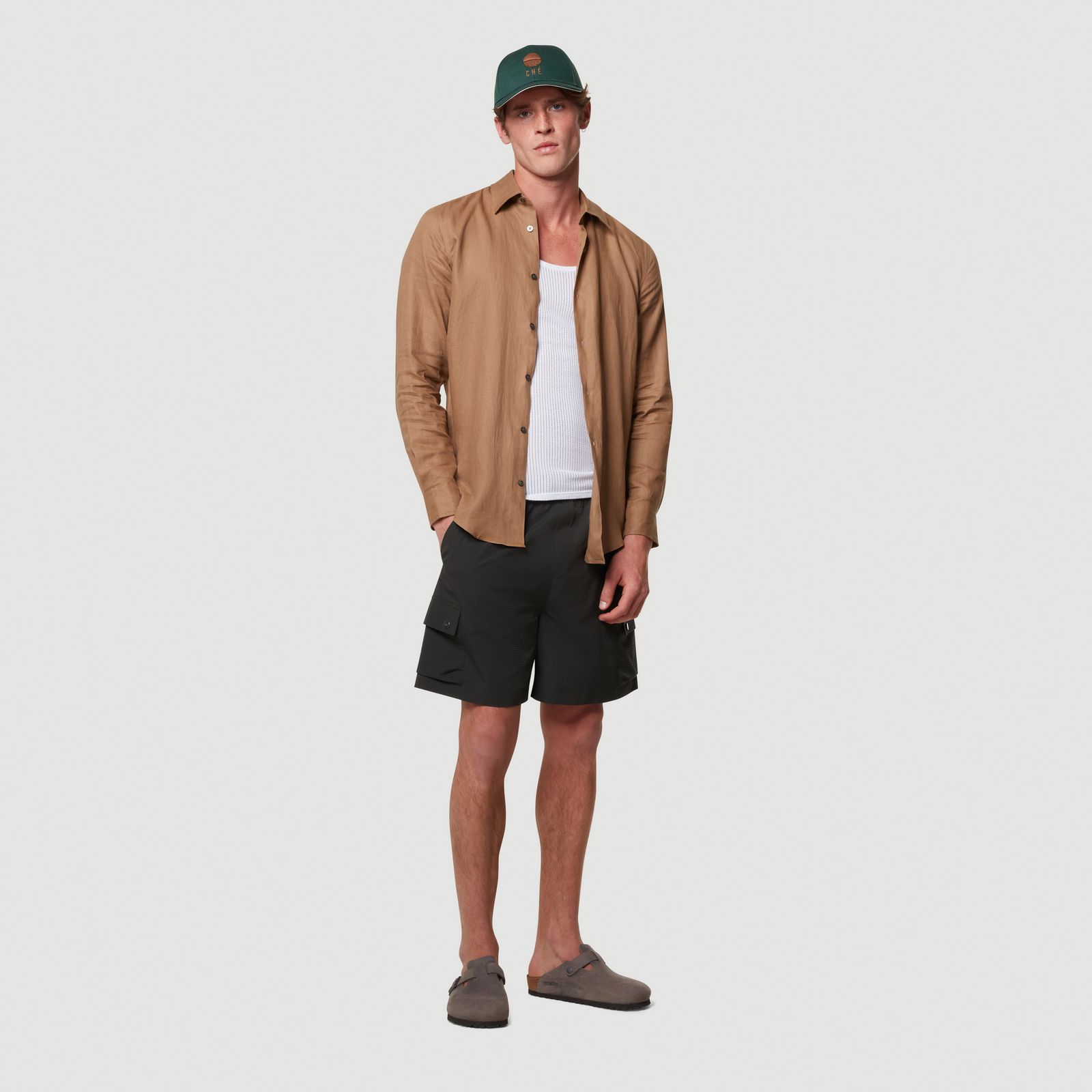 LINEN SHIRT - TAN