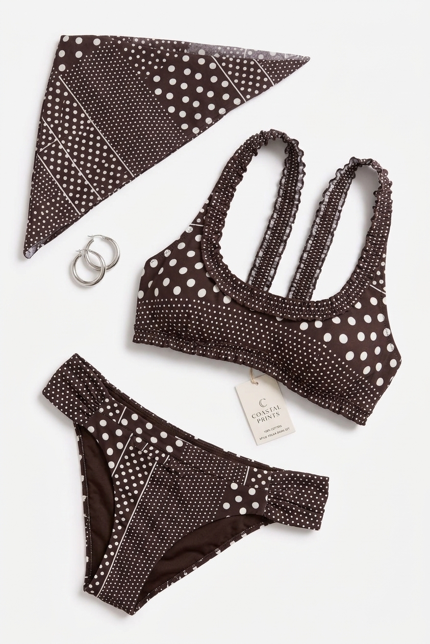 Cove Bikini Top - Spot Stripe Print