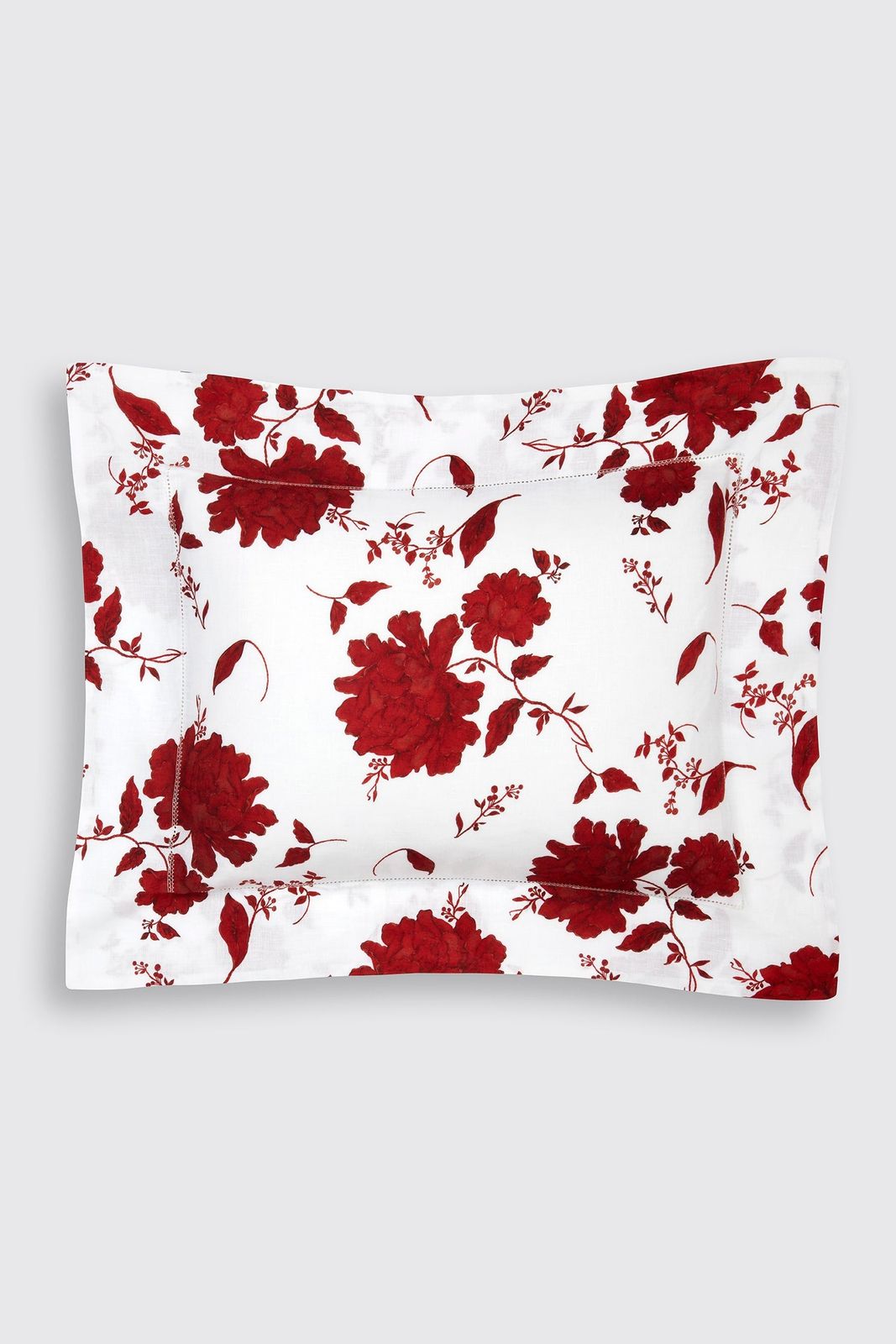 Amalia Pillow Slip in Red Peony Print