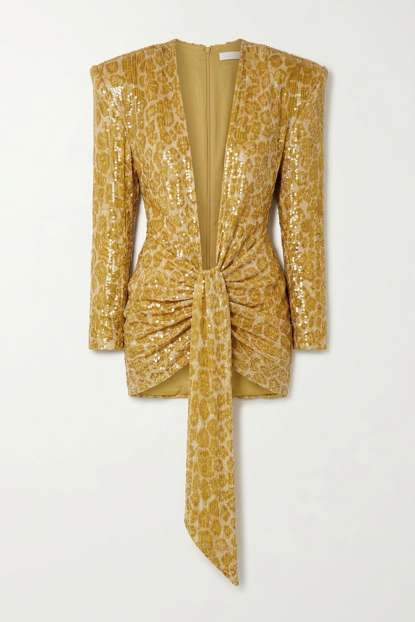 Mika Dress In Citrine Cheetah Ready To Ship