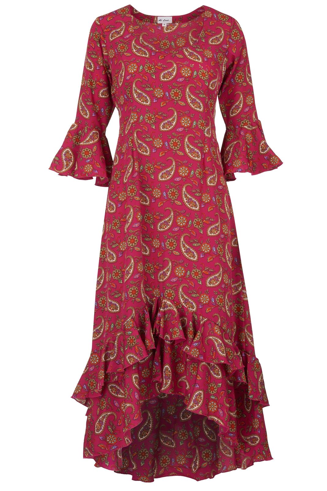 Victoria Dress In Pink Teardrop