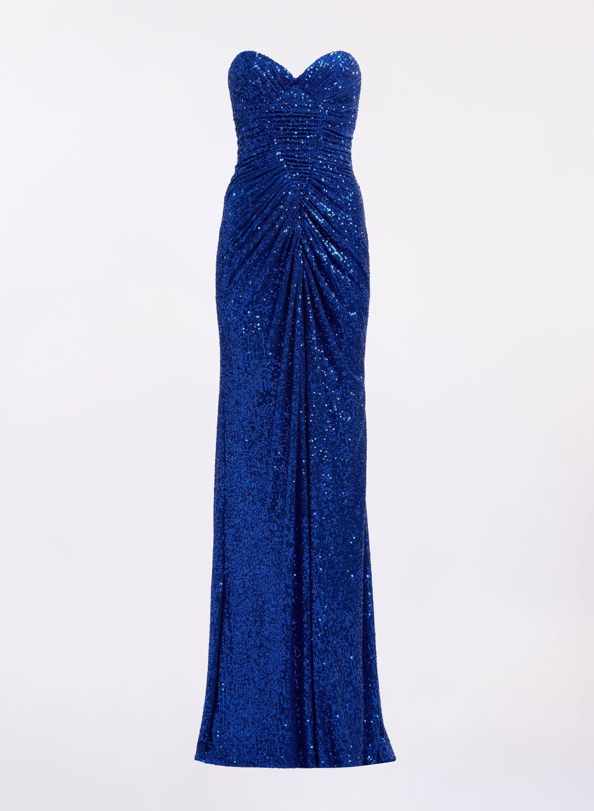Strapless Draped Long Dress