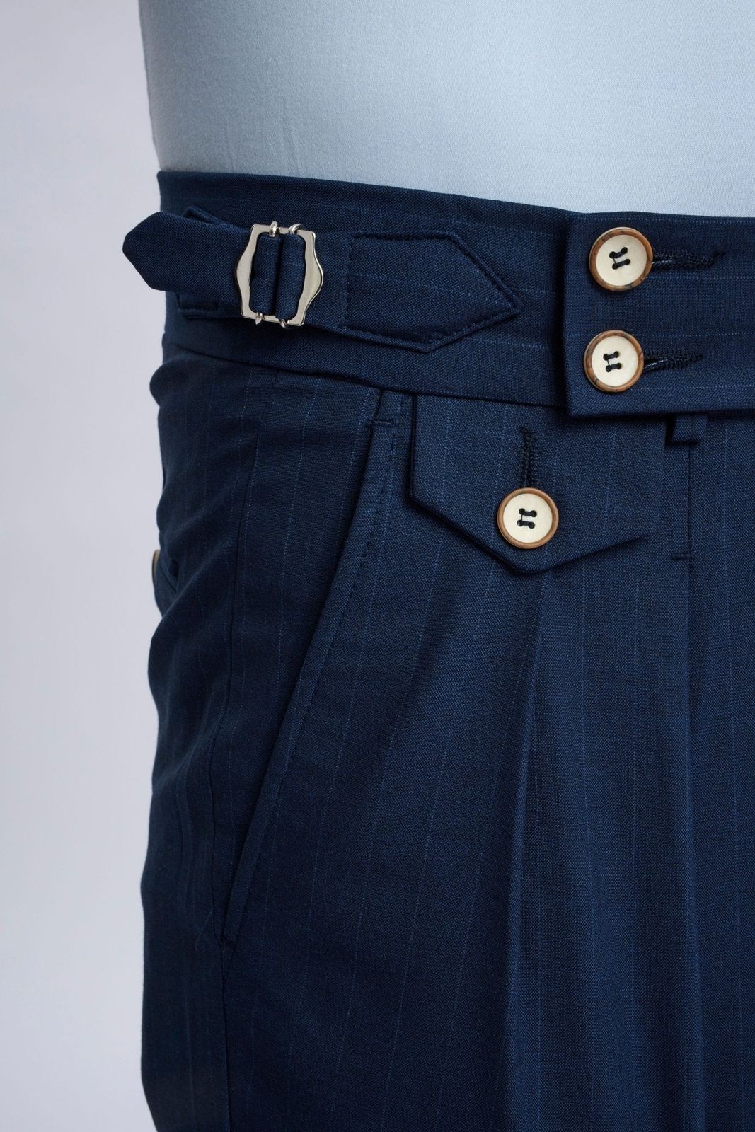 Fabrizio Navy Pinstripe Double-breasted Suit