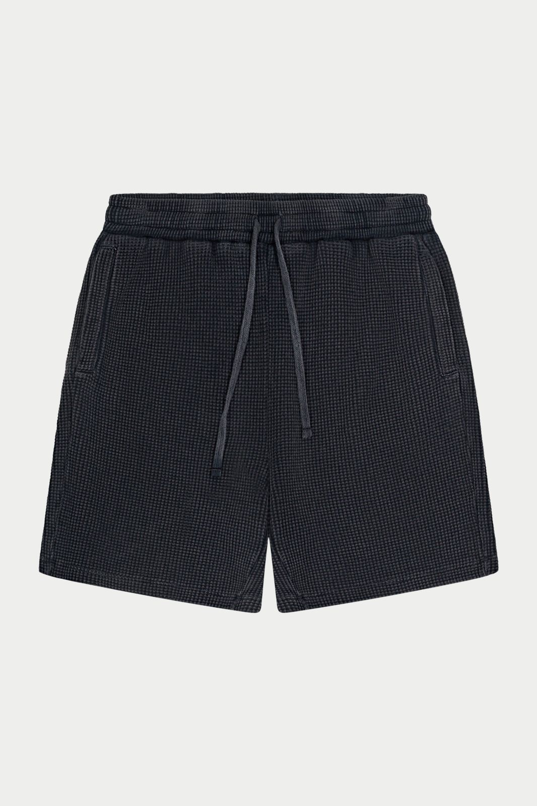 WAFFLE SHORTS - BLACK
