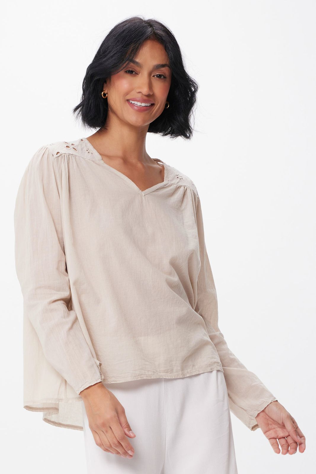 Porter Cotton & Broderie Anglais Top
