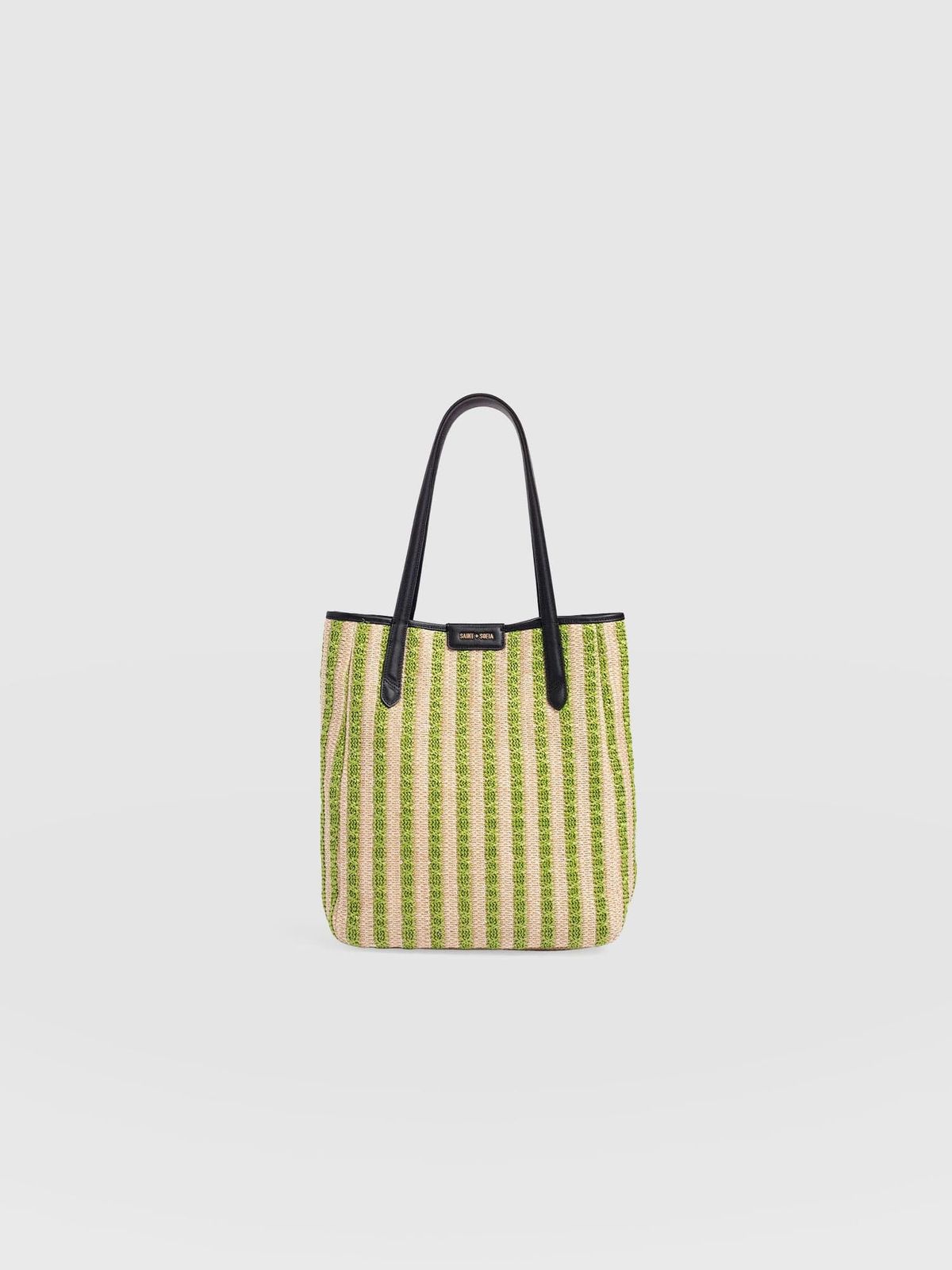 Stella Shopper Bag - Green Raffia